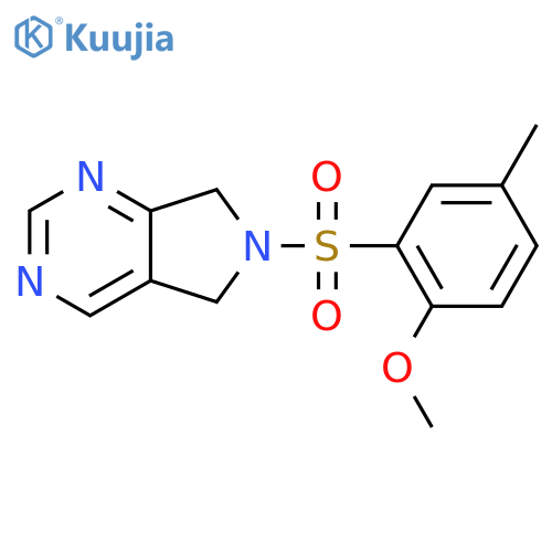 6-(2-methoxy-5-methylbenzenesulfonyl)-5H,6H,7H-pyrrolo3,4-dpyrimidine structure