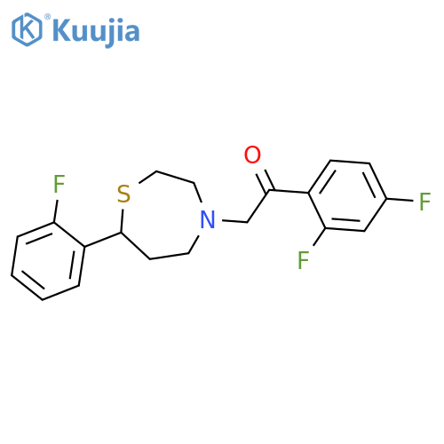 2-(2,4-difluorophenyl)-1-[7-(2-fluorophenyl)-1,4-thiazepan-4-yl]ethan-1-one structure