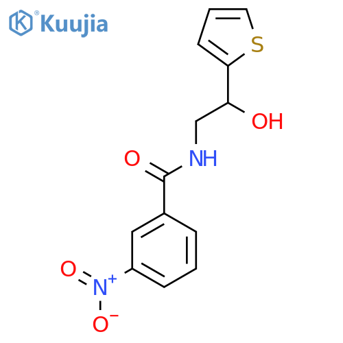 N-2-hydroxy-2-(thiophen-2-yl)ethyl-3-nitrobenzamide structure