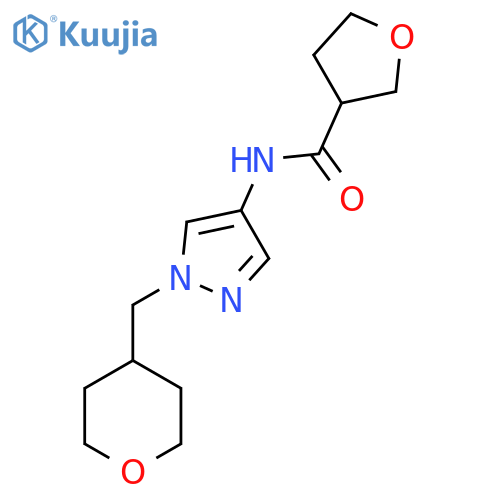 N-(1-((tetrahydro-2H-pyran-4-yl)methyl)-1H-pyrazol-4-yl)tetrahydrofuran-3-carboxamide structure