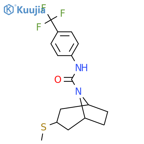 3-(methylsulfanyl)-N-4-(trifluoromethyl)phenyl-8-azabicyclo3.2.1octane-8-carboxamide structure