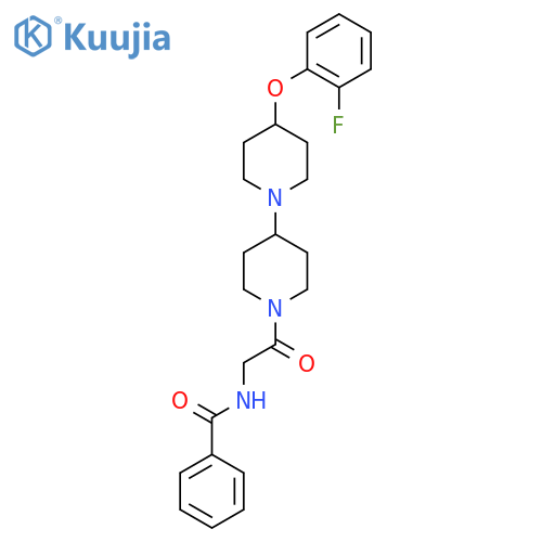 N-{2-4-(2-fluorophenoxy)-1,4'-bipiperidine-1'-yl-2-oxoethyl}benzamide structure
