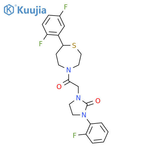 1-{2-[7-(2,5-difluorophenyl)-1,4-thiazepan-4-yl]-2-oxoethyl}-3-(2-fluorophenyl)imidazolidin-2-one structure