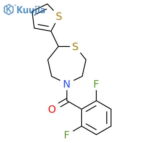 4-(2,6-difluorobenzoyl)-7-(thiophen-2-yl)-1,4-thiazepane structure
