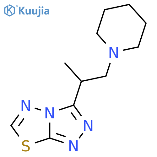 1,2,4-Triazolo[3,4-b][1,3,4]thiadiazole, 3-[1-methyl-2-(1-piperidinyl)ethyl]- structure
