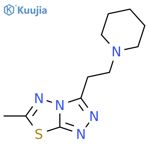 1,2,4-Triazolo[3,4-b][1,3,4]thiadiazole, 6-methyl-3-[2-(1-piperidinyl)ethyl]- structure
