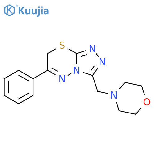 7H-1,2,4-Triazolo[3,4-b][1,3,4]thiadiazine,3-(4-morpholinylmethyl)-6-phenyl- structure