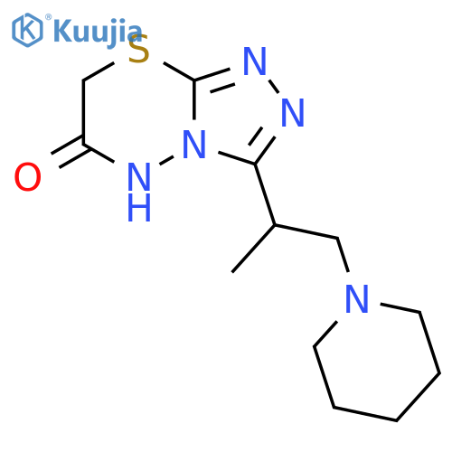 5H-1,2,4-Triazolo[3,4-b][1,3,4]thiadiazin-6(7H)-one, 3-[1-methyl-2-(1-piperidinyl)ethyl]- structure