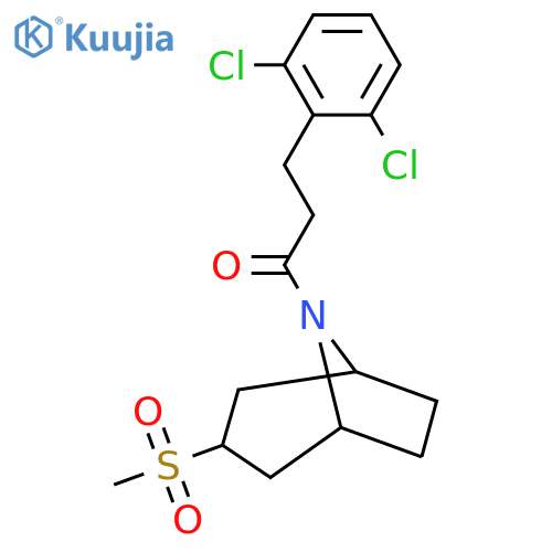 3-(2,6-dichlorophenyl)-1-{3-methanesulfonyl-8-azabicyclo3.2.1octan-8-yl}propan-1-one structure