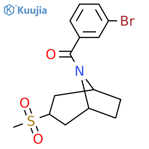 8-(3-bromobenzoyl)-3-methanesulfonyl-8-azabicyclo3.2.1octane structure