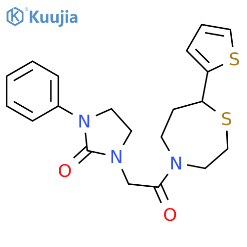 1-{2-oxo-2-[7-(thiophen-2-yl)-1,4-thiazepan-4-yl]ethyl}-3-phenylimidazolidin-2-one structure