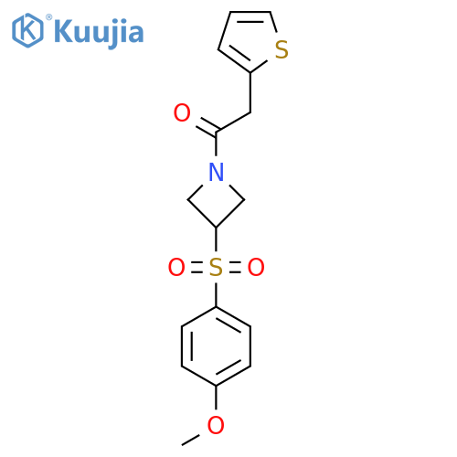 1-3-(4-methoxybenzenesulfonyl)azetidin-1-yl-2-(thiophen-2-yl)ethan-1-one structure