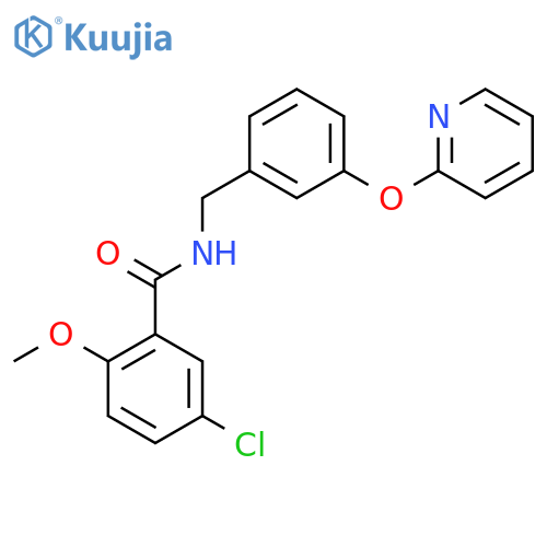 5-chloro-2-methoxy-N-{3-(pyridin-2-yloxy)phenylmethyl}benzamide structure