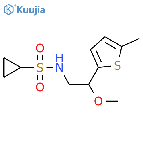 N-[2-methoxy-2-(5-methylthiophen-2-yl)ethyl]cyclopropanesulfonamide structure