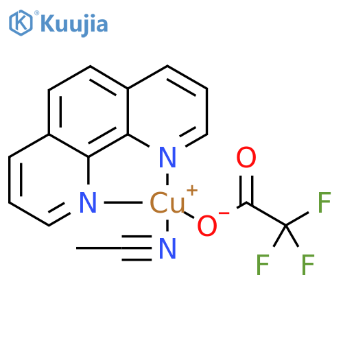 Copper, (acetonitrile)(1,10-phenanthroline-κN1,κN10)(2,2,2-trifluoroacetato-κO)-, (T-4)- structure
