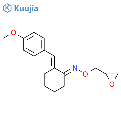 Cyclohexanone, 2-[(4-methoxyphenyl)methylene]-, O-(oxiranylmethyl)oxime, (E,E)- (9CI) structure