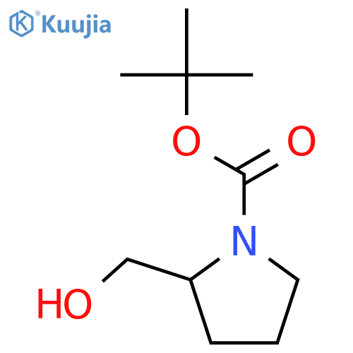 Tert-butyl 2-(hydroxymethyl)pyrrolidine-1-carboxylate structure