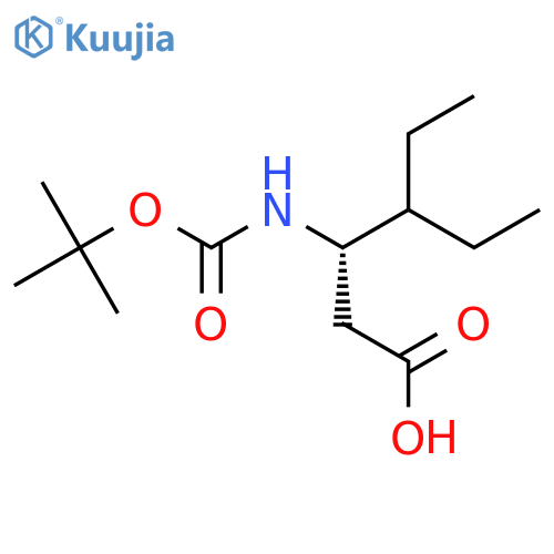 (3S)-3-{(tert-butoxy)carbonylamino}-4-ethylhexanoic acid structure