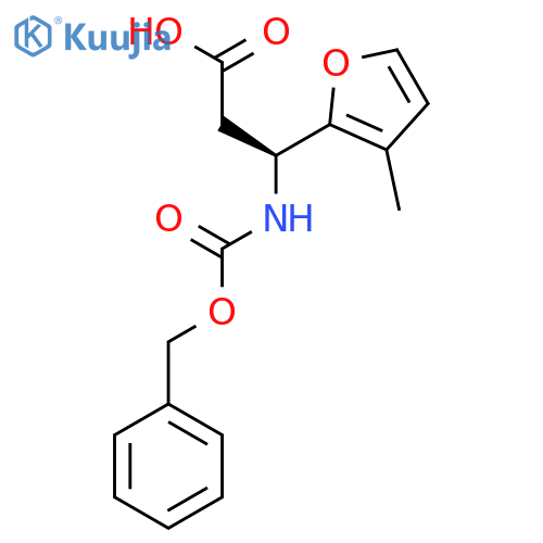 (3S)-3-{(benzyloxy)carbonylamino}-3-(3-methylfuran-2-yl)propanoic acid structure