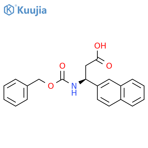 (3S)-3-{(benzyloxy)carbonylamino}-3-(naphthalen-2-yl)propanoic acid structure