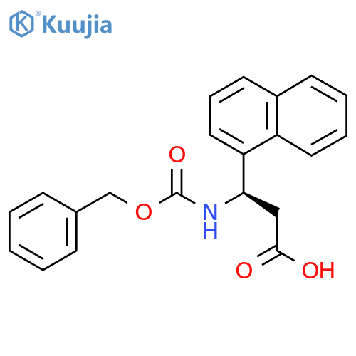 (3R)-3-{(benzyloxy)carbonylamino}-3-(naphthalen-1-yl)propanoic acid structure