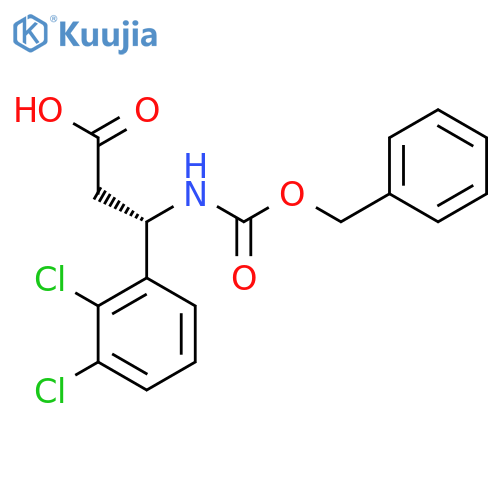 (3S)-3-{(benzyloxy)carbonylamino}-3-(2,3-dichlorophenyl)propanoic acid structure