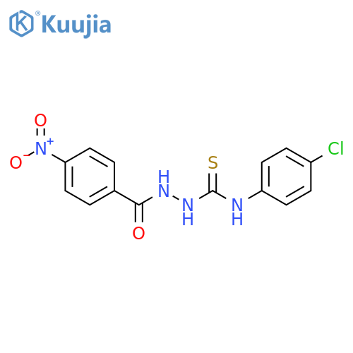 Benzoic acid, 4-nitro-, 2-[[(4-chlorophenyl)amino]thioxomethyl]hydrazide structure