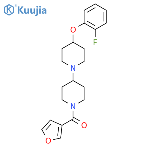 4-(2-fluorophenoxy)-1'-(furan-3-carbonyl)-1,4'-bipiperidine structure