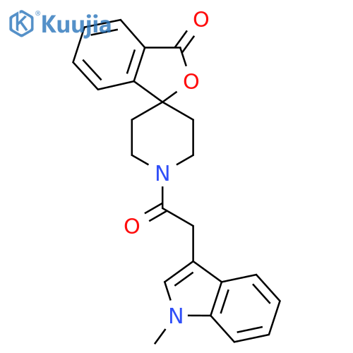 1'-2-(1-methyl-1H-indol-3-yl)acetyl-3H-spiro2-benzofuran-1,4'-piperidine-3-one structure