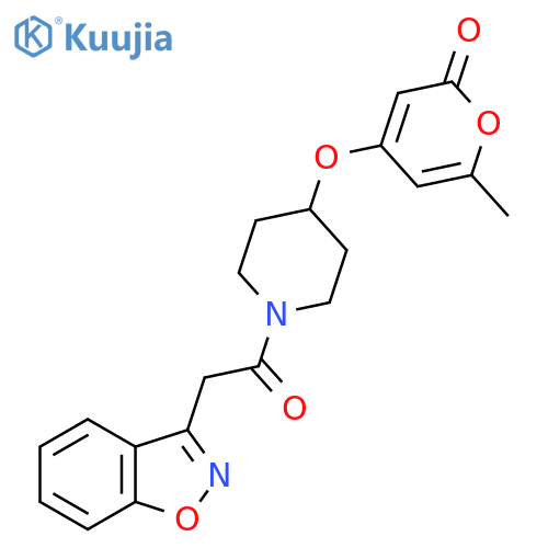 4-((1-(2-(benzo[d]isoxazol-3-yl)acetyl)piperidin-4-yl)oxy)-6-methyl-2H-pyran-2-one structure