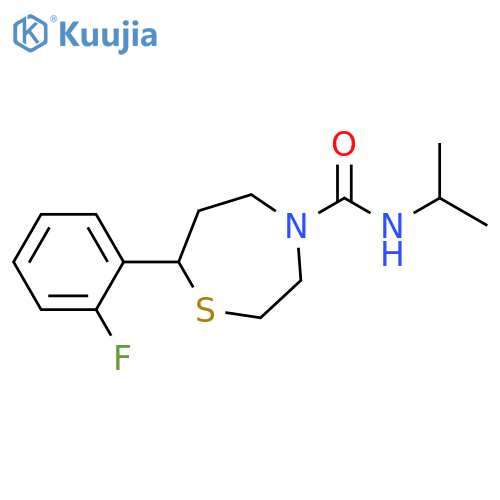 7-(2-fluorophenyl)-N-(propan-2-yl)-1,4-thiazepane-4-carboxamide structure