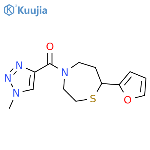 7-(furan-2-yl)-4-(1-methyl-1H-1,2,3-triazole-4-carbonyl)-1,4-thiazepane structure