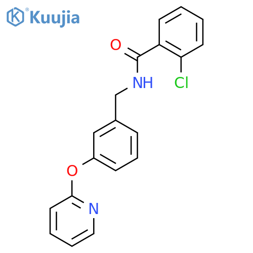 2-chloro-N-{3-(pyridin-2-yloxy)phenylmethyl}benzamide structure