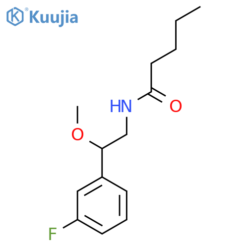 N-(2-(3-fluorophenyl)-2-methoxyethyl)pentanamide structure