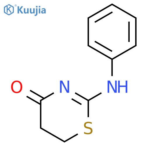 4H-1,3-Thiazin-4-one, 5,6-dihydro-2-(phenylamino)- structure