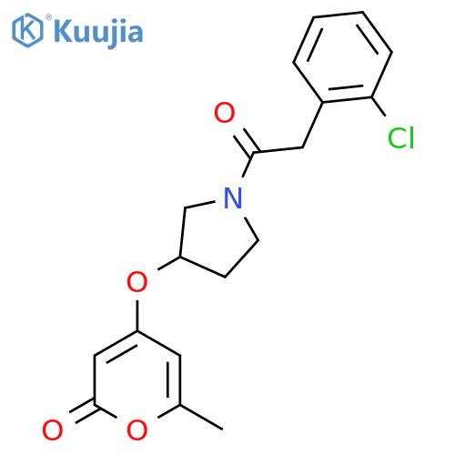 4-((1-(2-(2-chlorophenyl)acetyl)pyrrolidin-3-yl)oxy)-6-methyl-2H-pyran-2-one structure