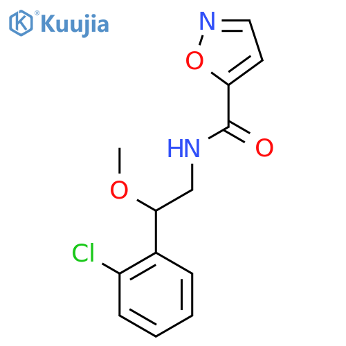 N-(2-(2-chlorophenyl)-2-methoxyethyl)isoxazole-5-carboxamide structure