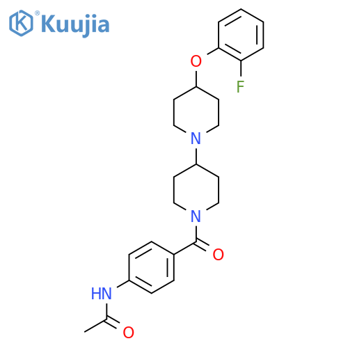 N-{4-4-(2-fluorophenoxy)-1,4'-bipiperidine-1'-carbonylphenyl}acetamide structure