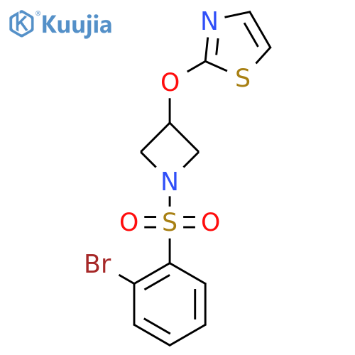 2-((1-((2-Bromophenyl)sulfonyl)azetidin-3-yl)oxy)thiazole structure