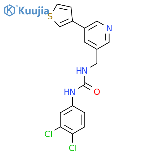 N-(3,4-Dichlorophenyl)-N′-[[5-(3-thienyl)-3-pyridinyl]methyl]urea structure