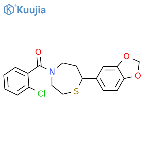 7-(2H-1,3-benzodioxol-5-yl)-4-(2-chlorobenzoyl)-1,4-thiazepane structure