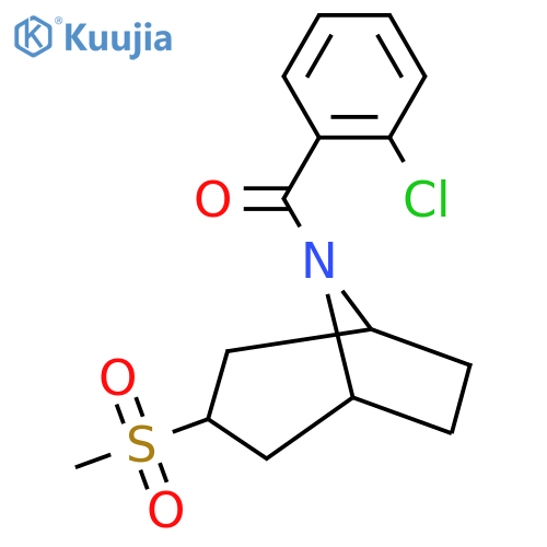 8-(2-chlorobenzoyl)-3-methanesulfonyl-8-azabicyclo3.2.1octane structure