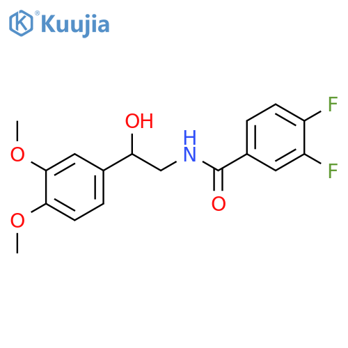 N-[2-(3,4-dimethoxyphenyl)-2-hydroxyethyl]-3,4-difluorobenzamide structure