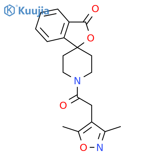 1'-2-(3,5-dimethyl-1,2-oxazol-4-yl)acetyl-3H-spiro2-benzofuran-1,4'-piperidine-3-one structure