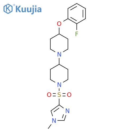4-(2-fluorophenoxy)-1'-(1-methyl-1H-imidazol-4-yl)sulfonyl-1,4'-bipiperidine structure