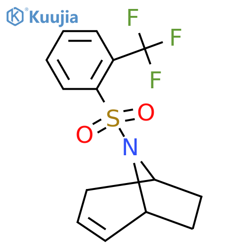 (1R,5S)-8-((2-(trifluoromethyl)phenyl)sulfonyl)-8-azabicyclo[3.2.1]oct-2-ene structure