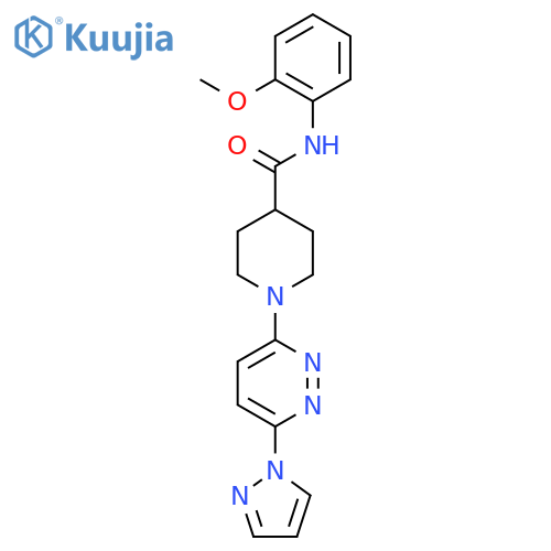 N-(2-methoxyphenyl)-1-6-(1H-pyrazol-1-yl)pyridazin-3-ylpiperidine-4-carboxamide structure