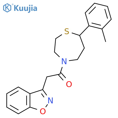 2-(1,2-benzoxazol-3-yl)-1-[7-(2-methylphenyl)-1,4-thiazepan-4-yl]ethan-1-one structure