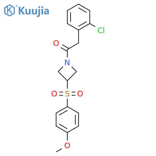 2-(2-chlorophenyl)-1-3-(4-methoxybenzenesulfonyl)azetidin-1-ylethan-1-one structure