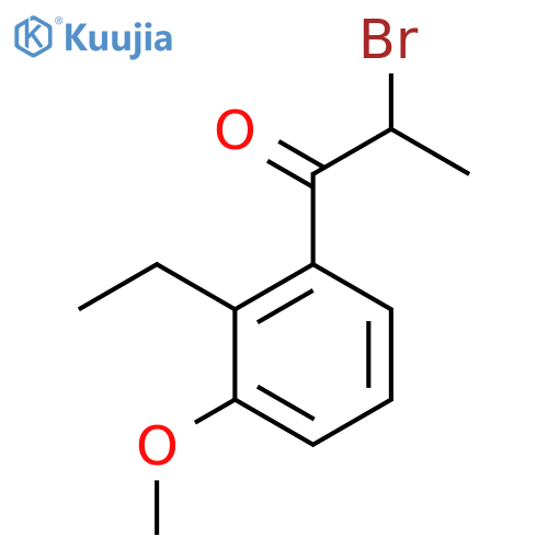 2-Bromo-1-(2-ethyl-3-methoxyphenyl)propan-1-one structure
